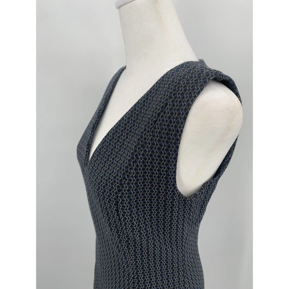 NEW THEORY EASY V SHADOW JACQUARD CAREER SHIFT DRESS SIZE 4 $385 Womens - Picture 4 of 16